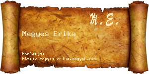 Megyes Erika névjegykártya